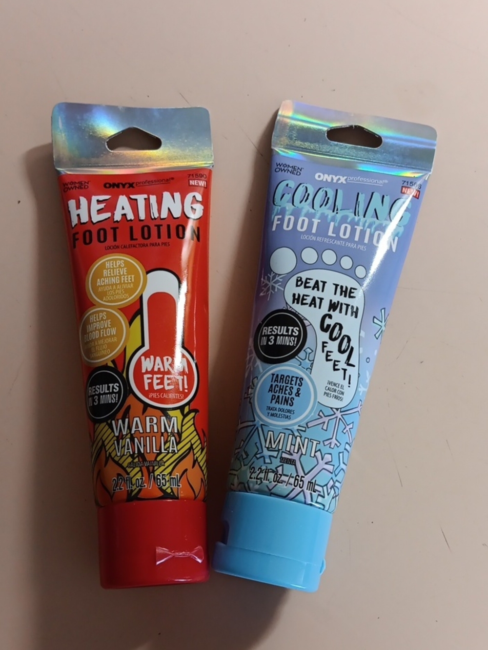 Onyx Foot Lotion - Heating Foot Lotion  & Onyx Cooling Foot Lotion